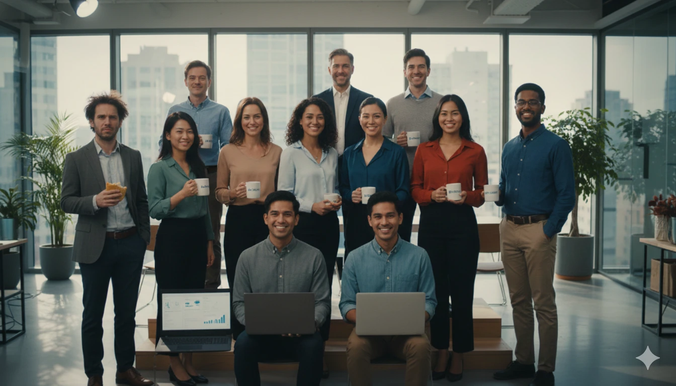 After AI removes one person from a group photo